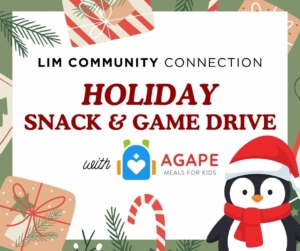 Holiday Drive Website Holiday Snack and Game Drive with Agape Meals for Kids