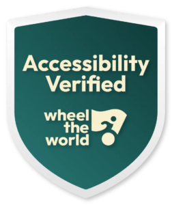Accessibility Verified - Wheel the World Badge